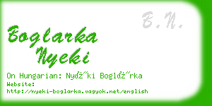 boglarka nyeki business card